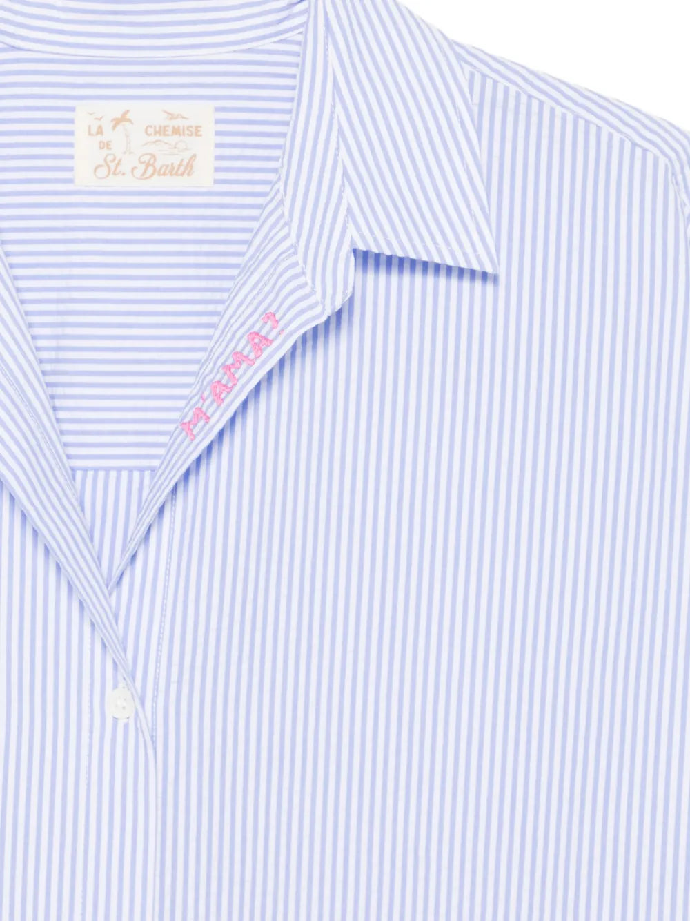 MC2 ST.BARTH CAMICIA SEERSUCKER RIGHE AZZURRO "M'AMA"