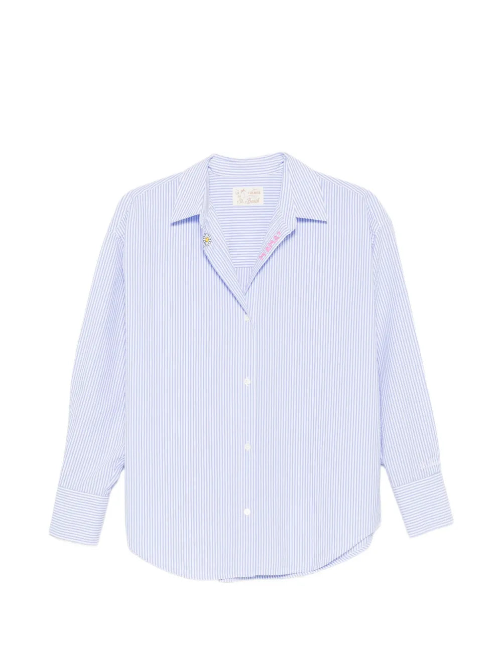 MC2 ST.BARTH CAMICIA SEERSUCKER RIGHE AZZURRO "M'AMA"