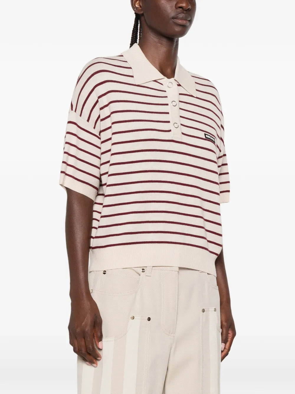 ROTATE MAGLIA POLO A RIGHE