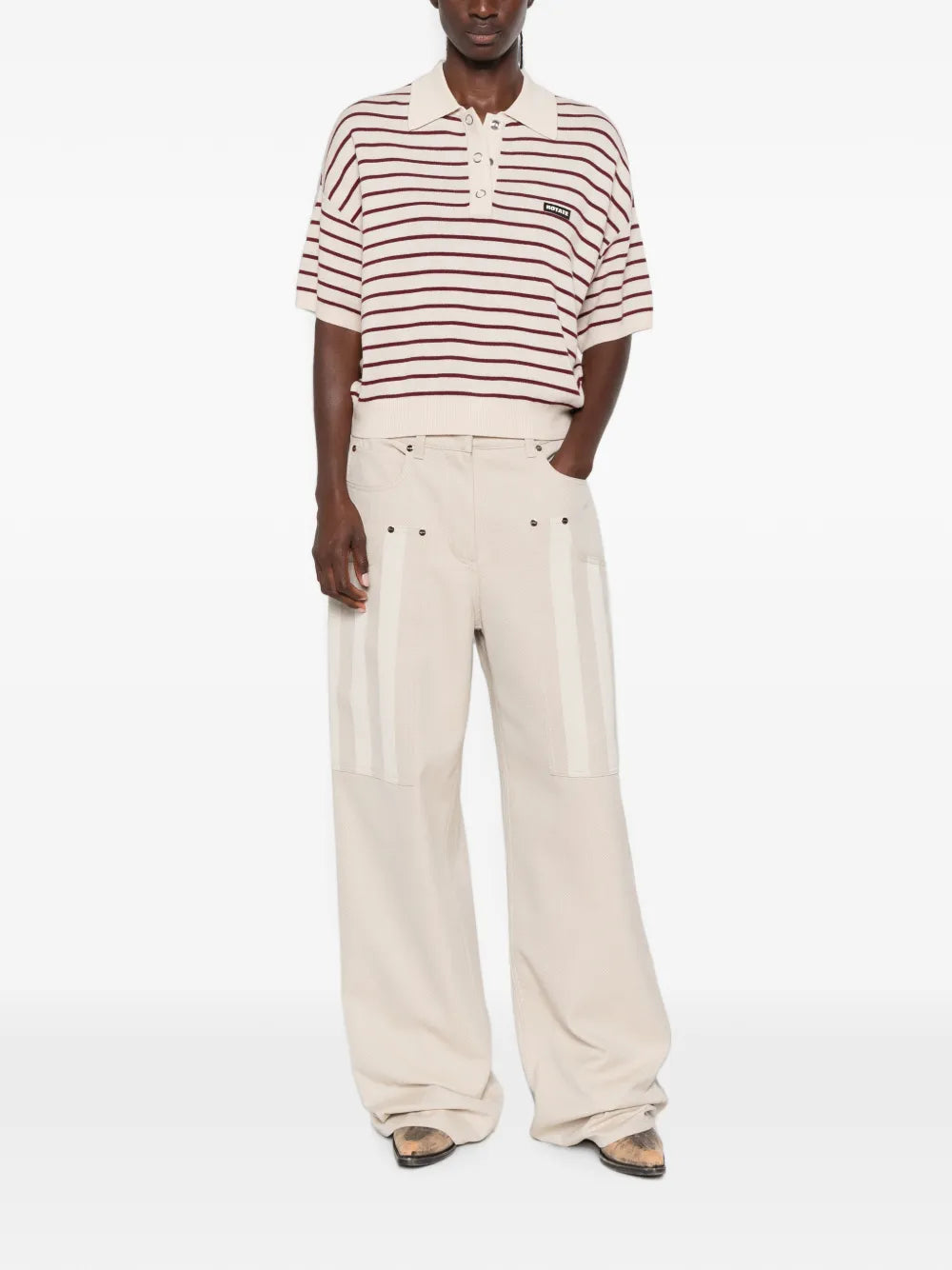 ROTATE MAGLIA POLO A RIGHE