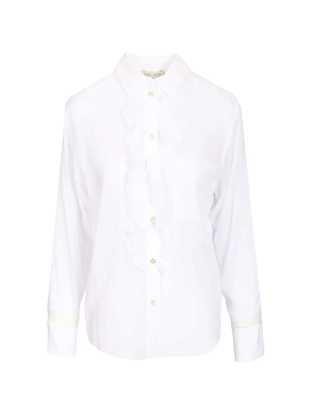 FORTE FORTE CAMICIA RUCHES BIANCA
