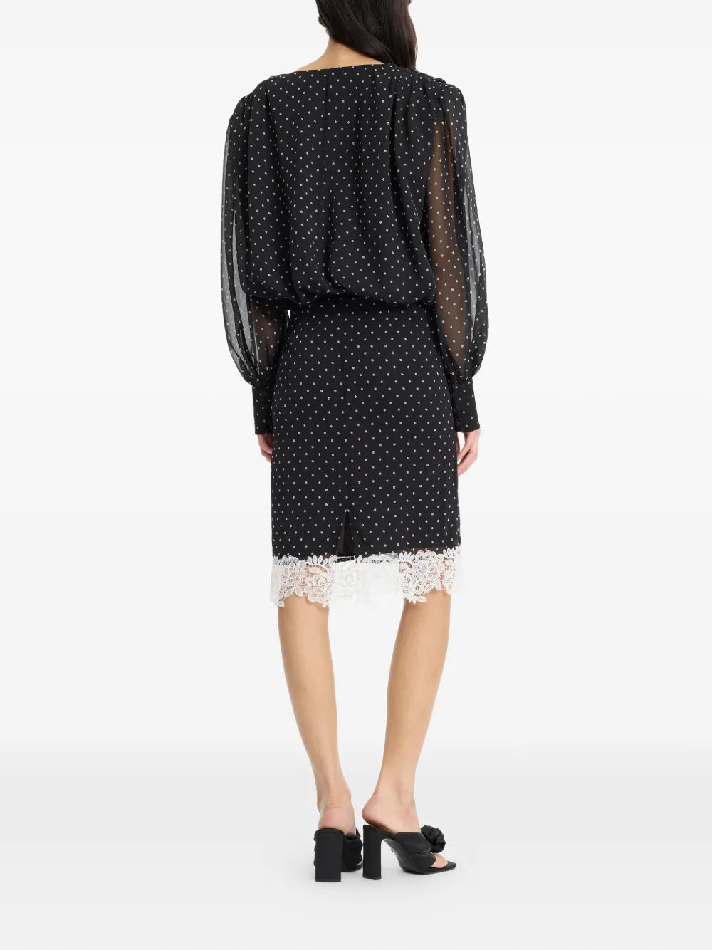 ROTATE CAMICIA LS RUCHES BLACK