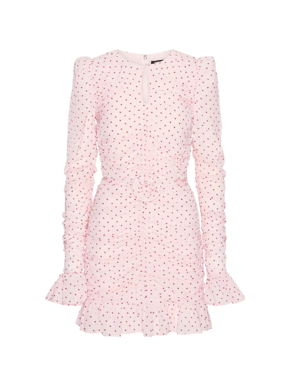 ROTATE ABITO CORTO RUCHES FIORI PINK