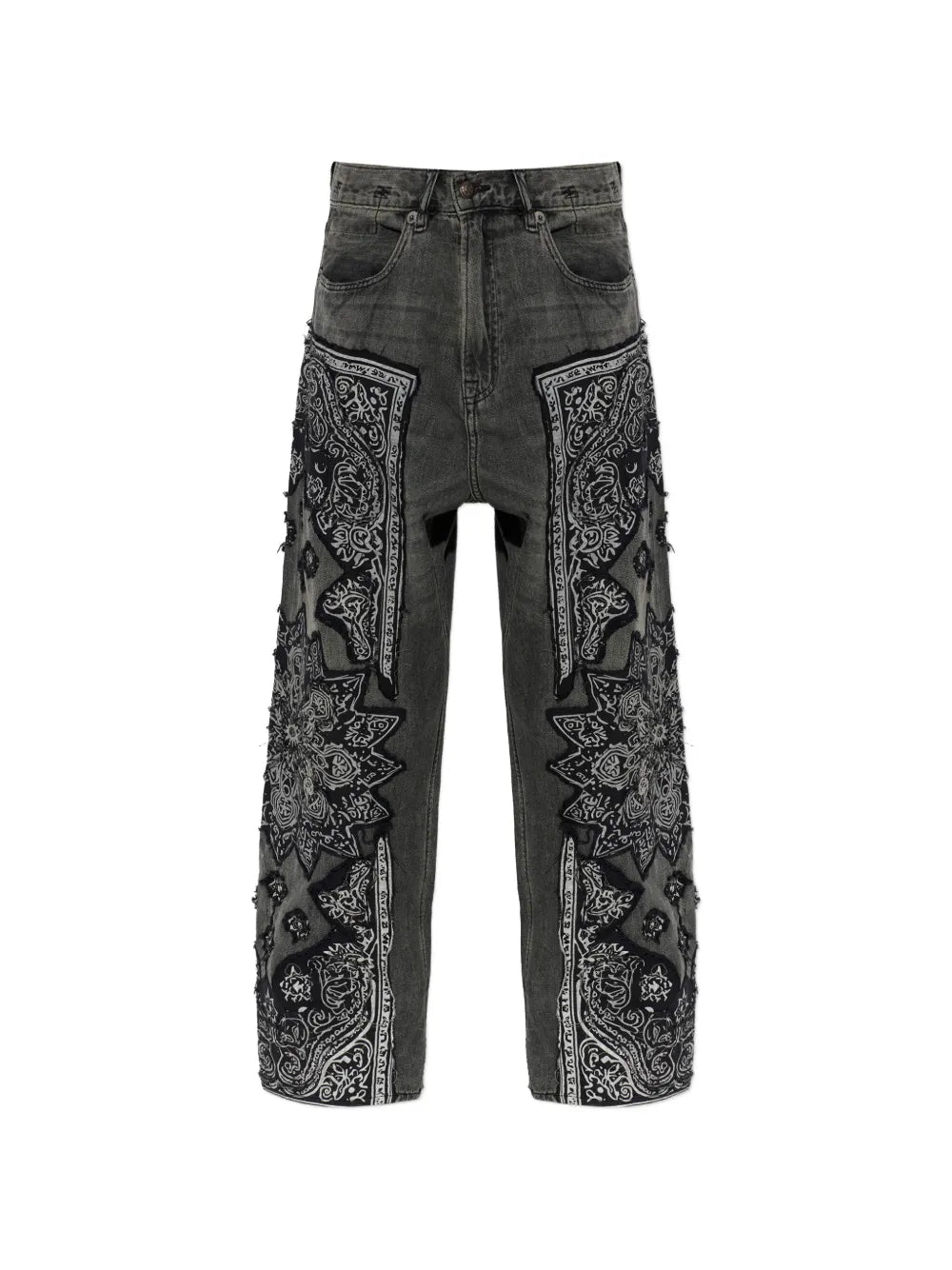 R 13 JEANS BANDANA BLACK