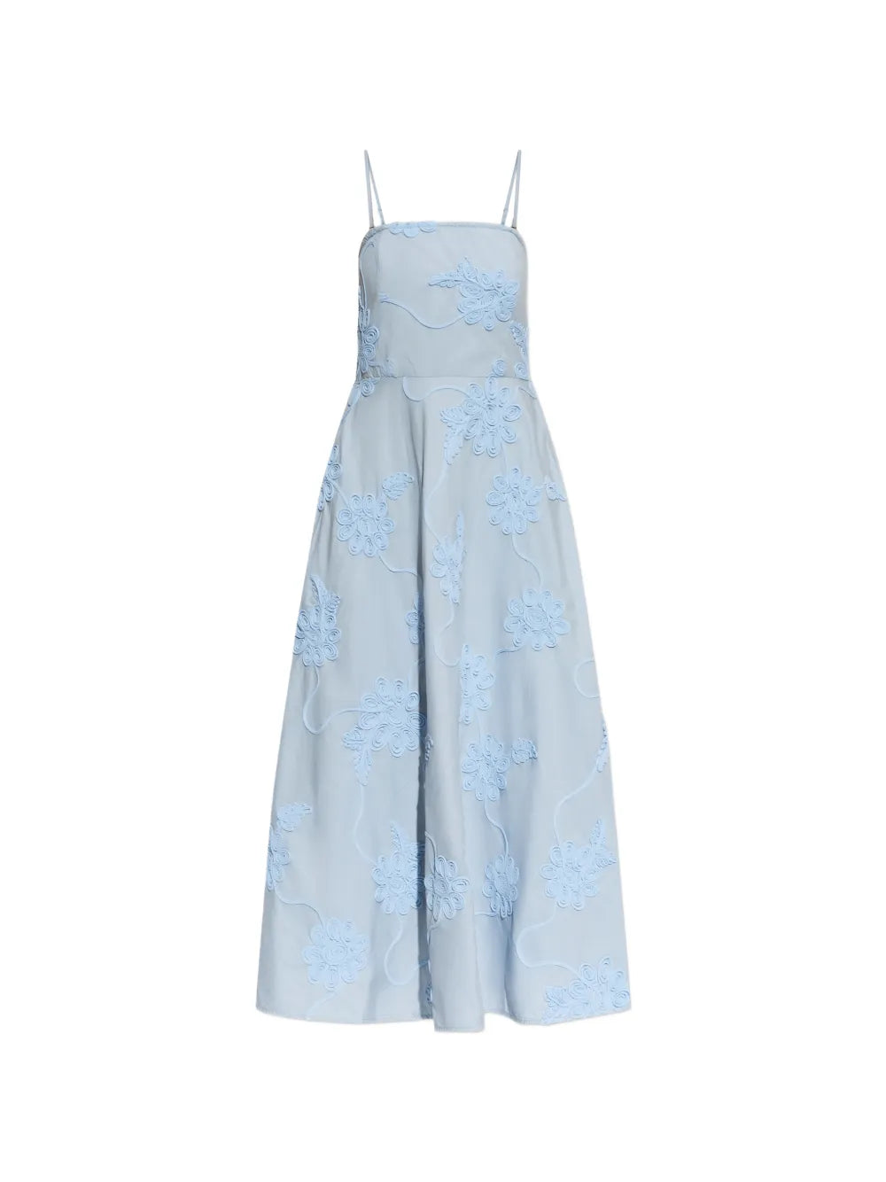 ROTATE ABITO MAXI FIORI AZZURRO