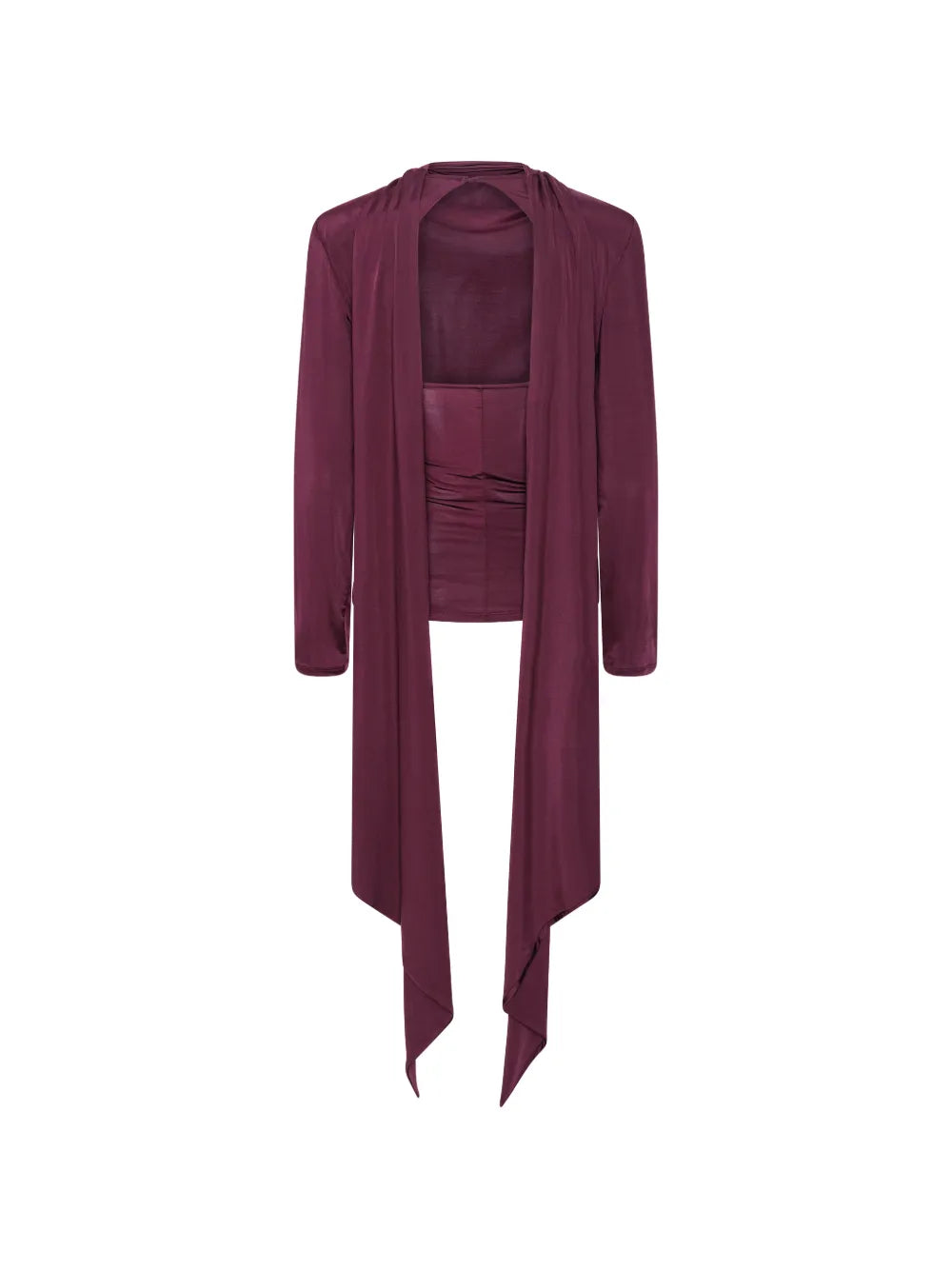 ROTATE MAGLIA COLLO A FIOCCO BORDEAUX