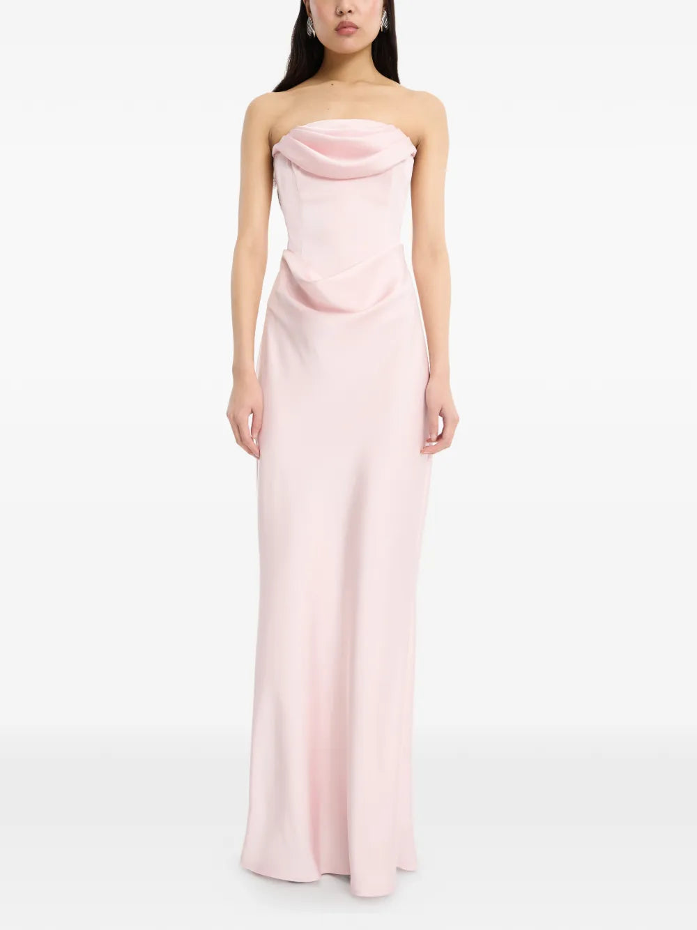 ROTATE ABITO LUNGO CORSAGE BLUSHING