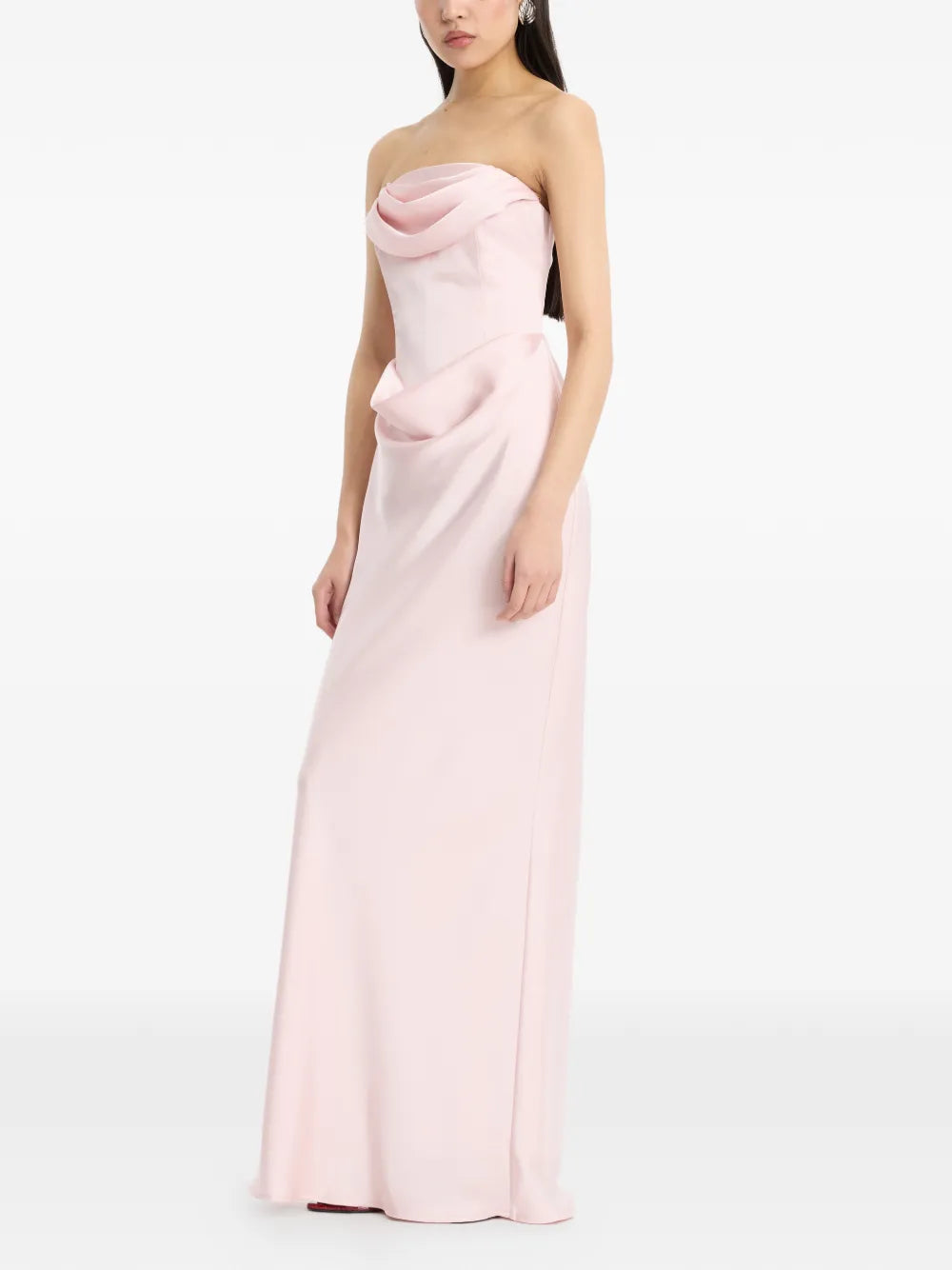 ROTATE ABITO LUNGO CORSAGE BLUSHING