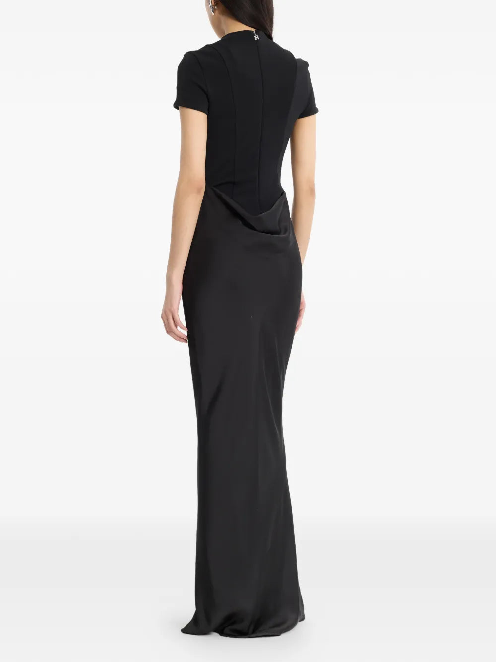 ROTATE ABITO MAXI DRAPPEGGIATO BLACK
