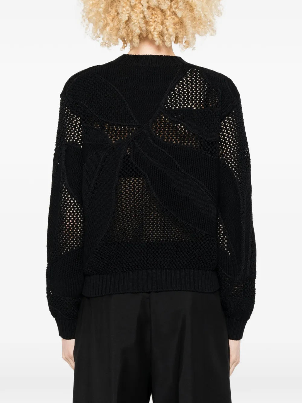 MAX MARA MAGLIONE SALVO TRAFORATO NERO