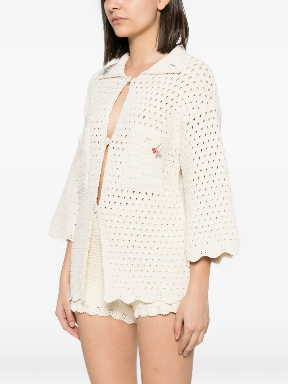 FORTE FORTE CARDIGAN RICAMO