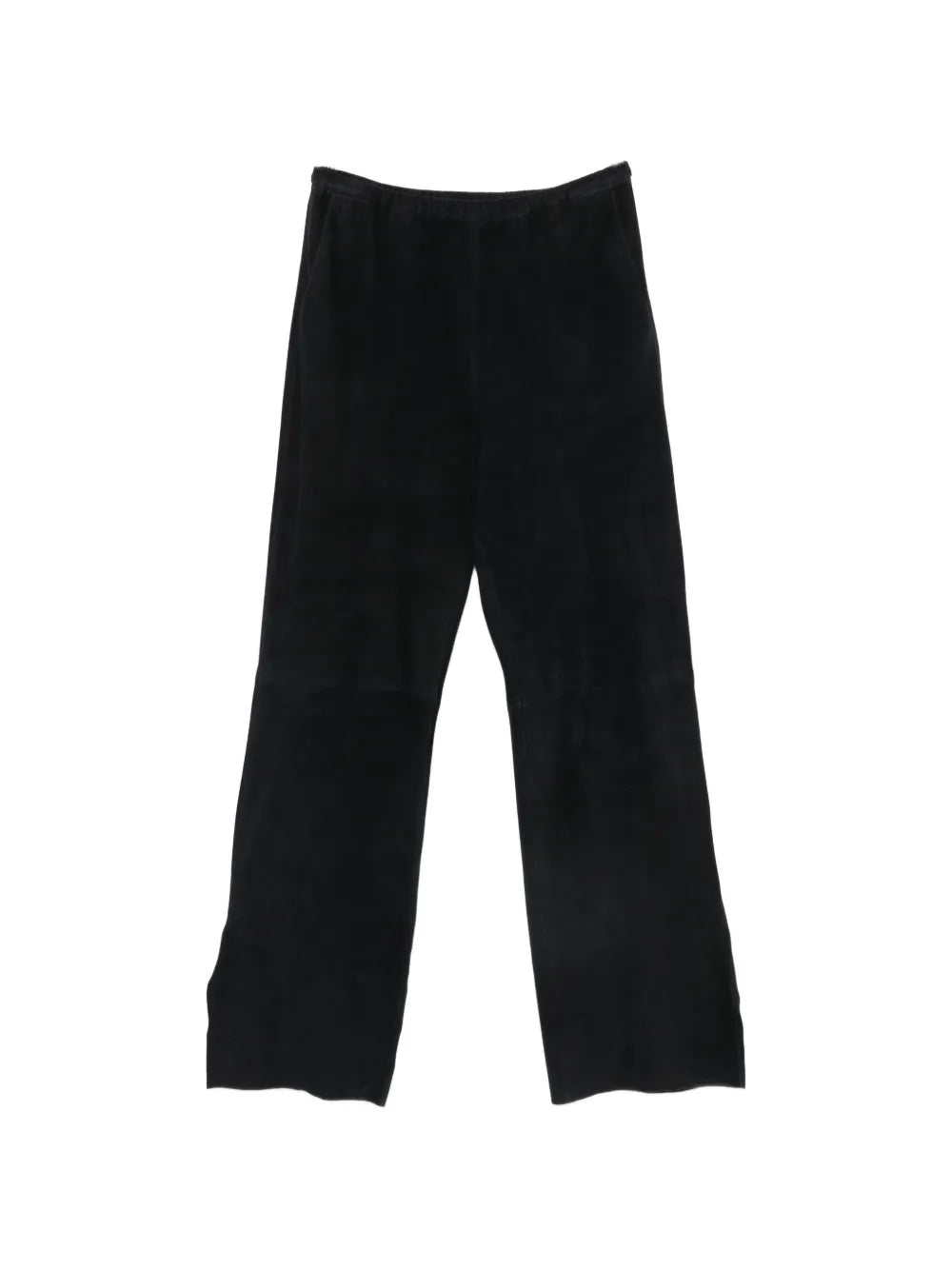 FORTE FORTE PANTALONE PELLE SCAMOSCIATA NOTTE