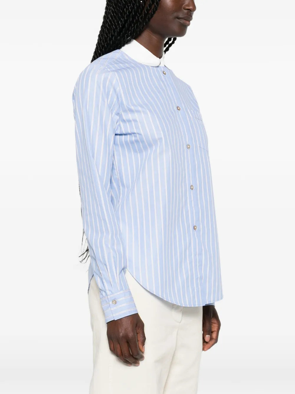 FORTE FORTE CAMICIA COLLO CLUB OXFORD BLUE