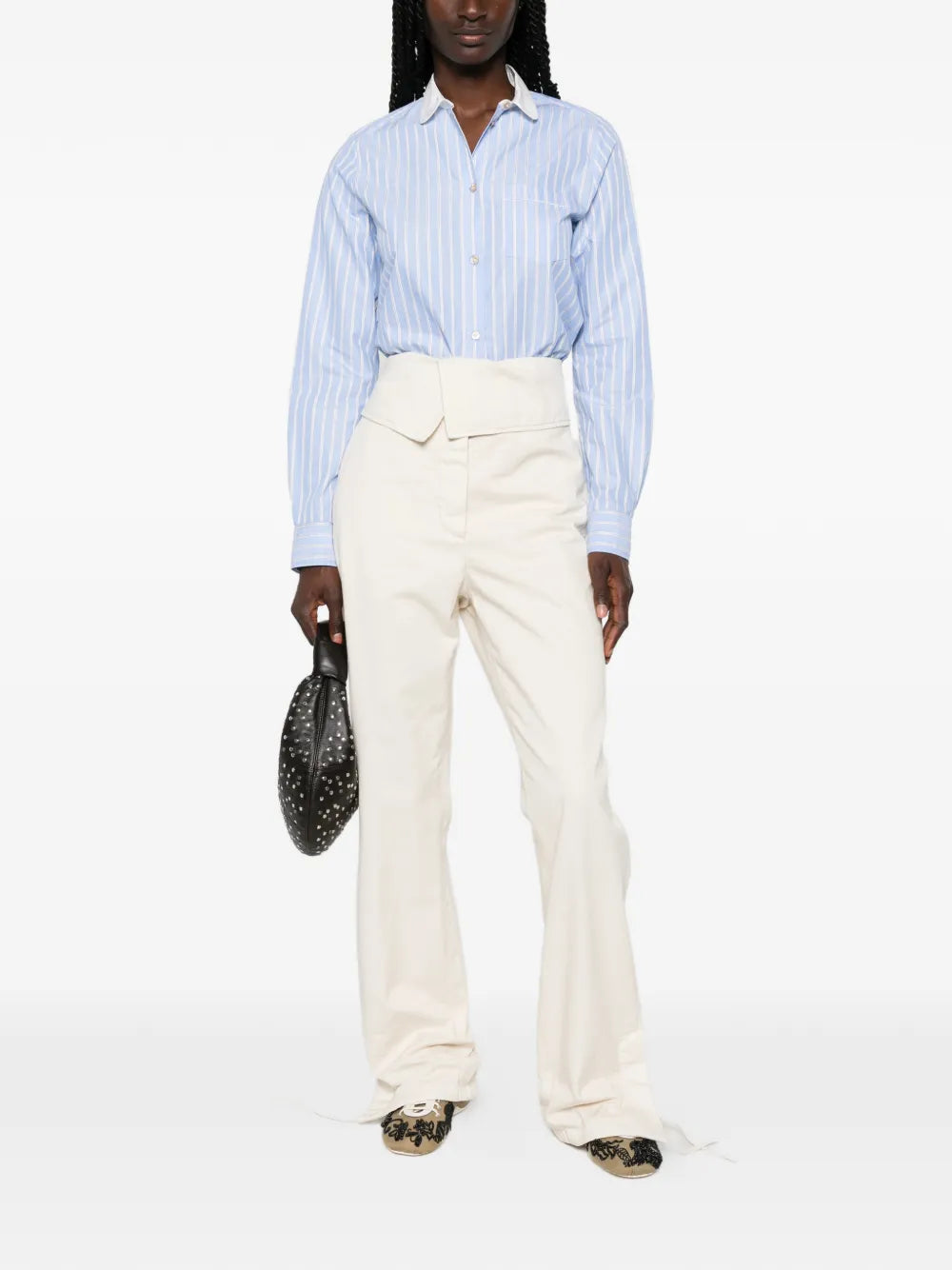 FORTE FORTE CAMICIA COLLO CLUB OXFORD BLUE