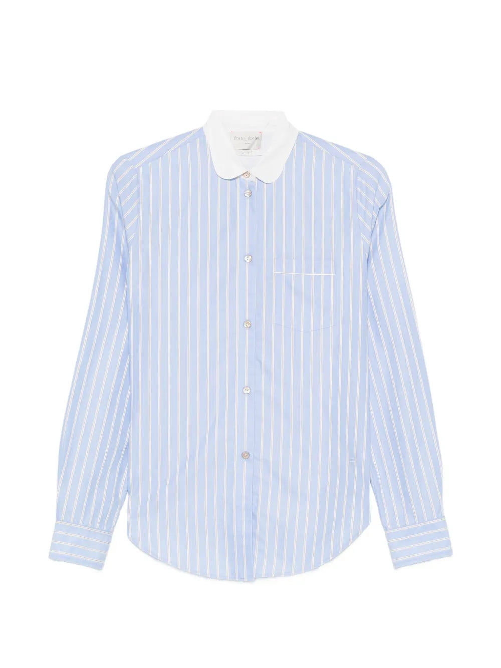 FORTE FORTE CAMICIA COLLO CLUB OXFORD BLUE