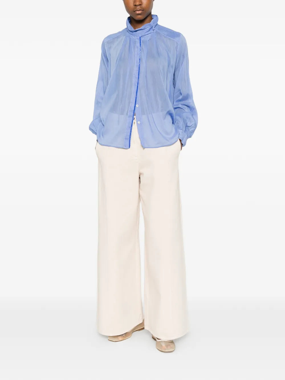 FORTE FORTE CAMICIA BOHEMIEN OXFORD BLUE