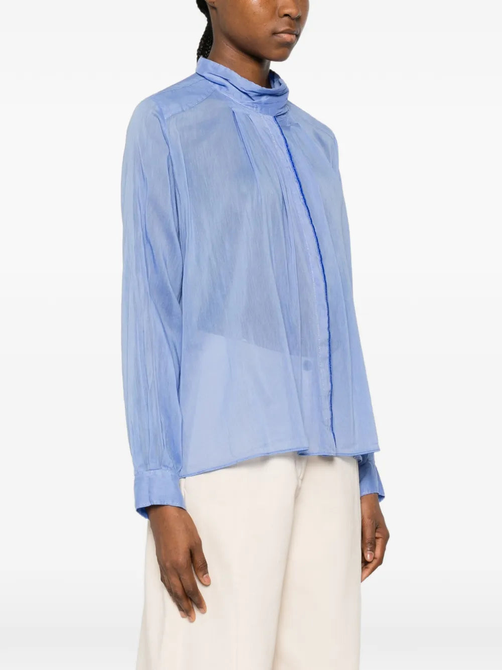 FORTE FORTE CAMICIA BOHEMIEN OXFORD BLUE