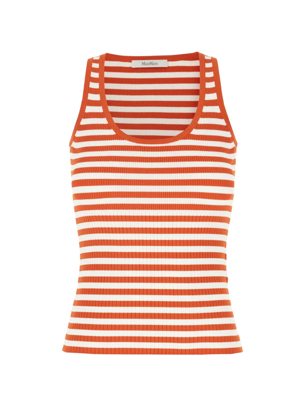 MAX MARA CANOTTA GHIRO RIGHE ARANCIO