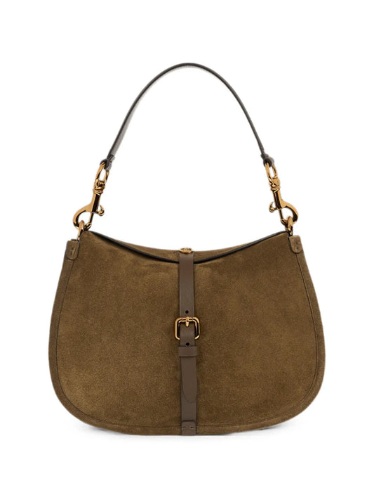 ETRO BORSA CROSSBODY PONY SUEDE VERDE