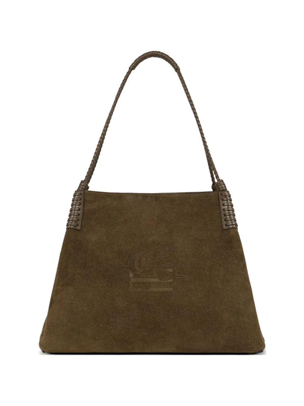 ETRO BORSA SHOOPING LIBRA L SUEDE VERDE