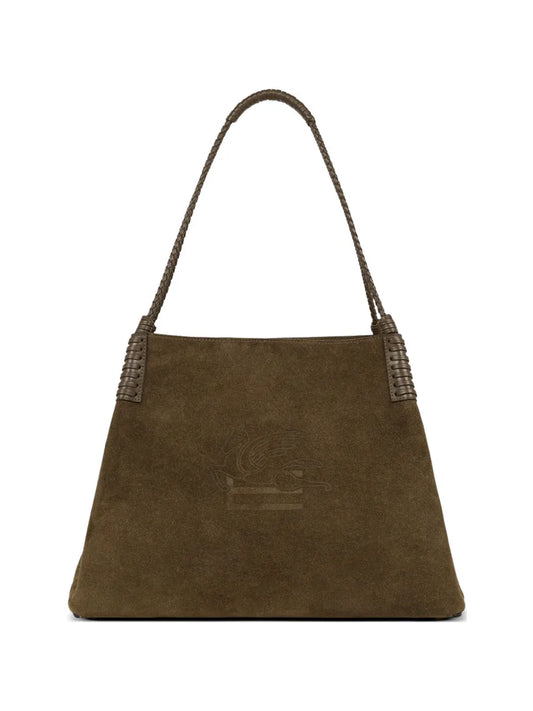 ETRO BORSA SHOOPING LIBRA L SUEDE VERDE