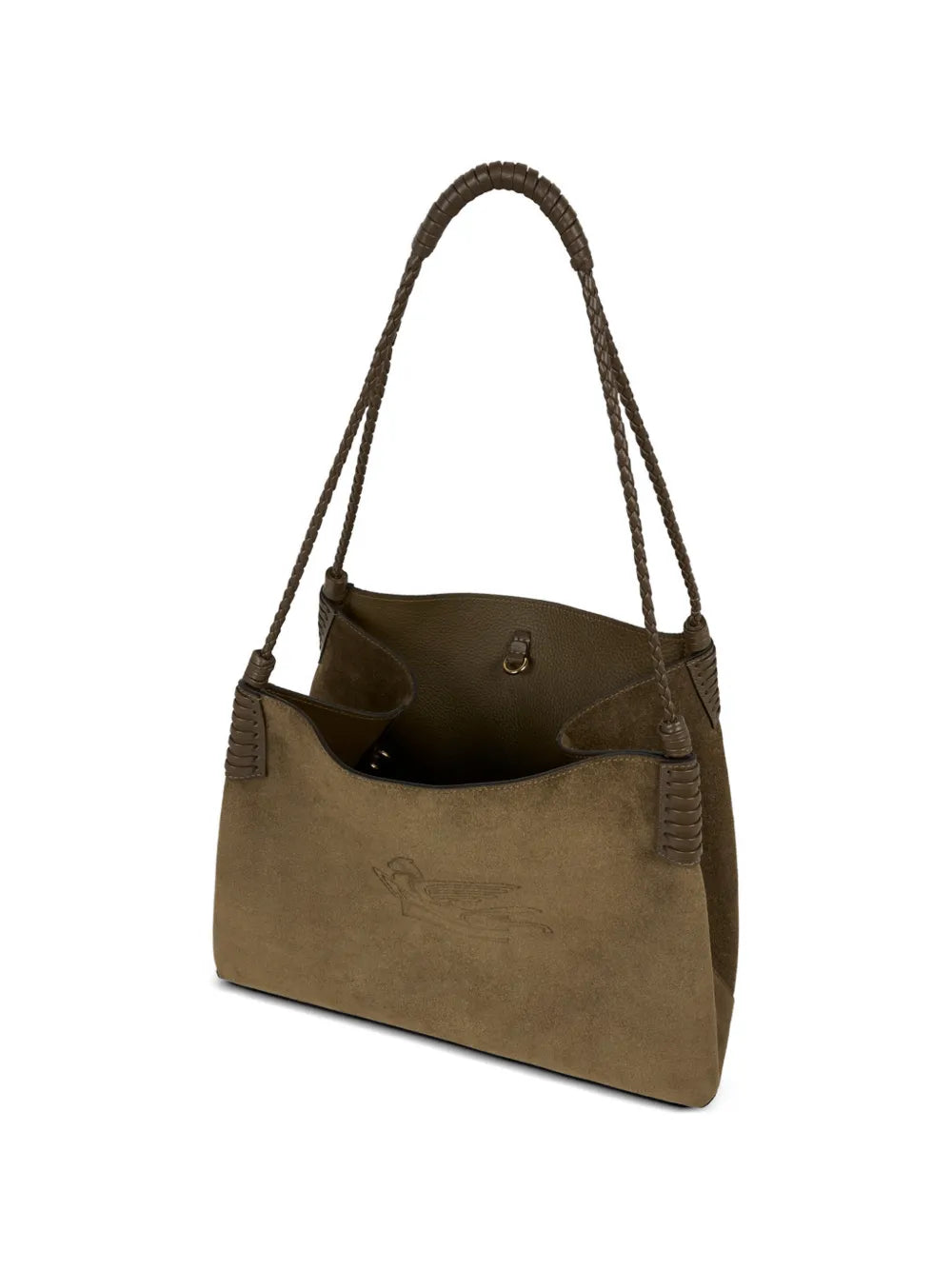 ETRO BORSA SHOOPING LIBRA L SUEDE VERDE