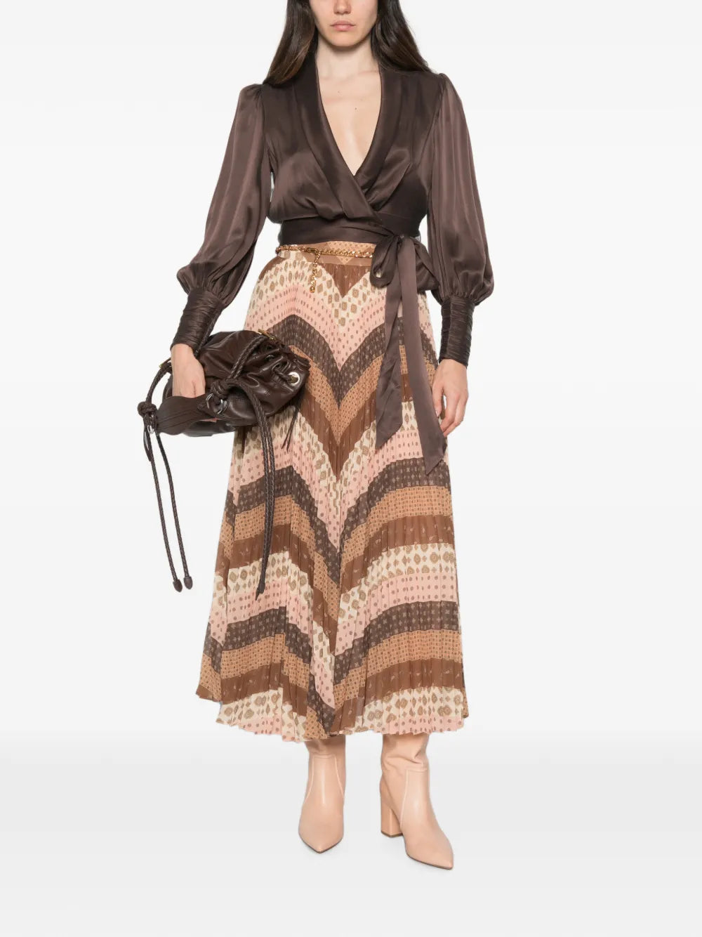 ZIMMERMANN CAMICIA CHOCOLATE