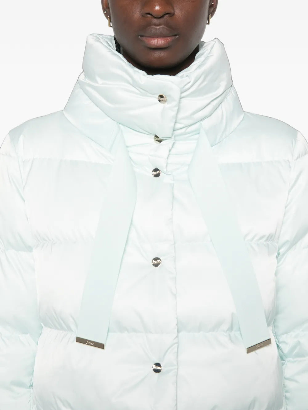 HERNO PARKA TRAPUNTATO AZZURRO