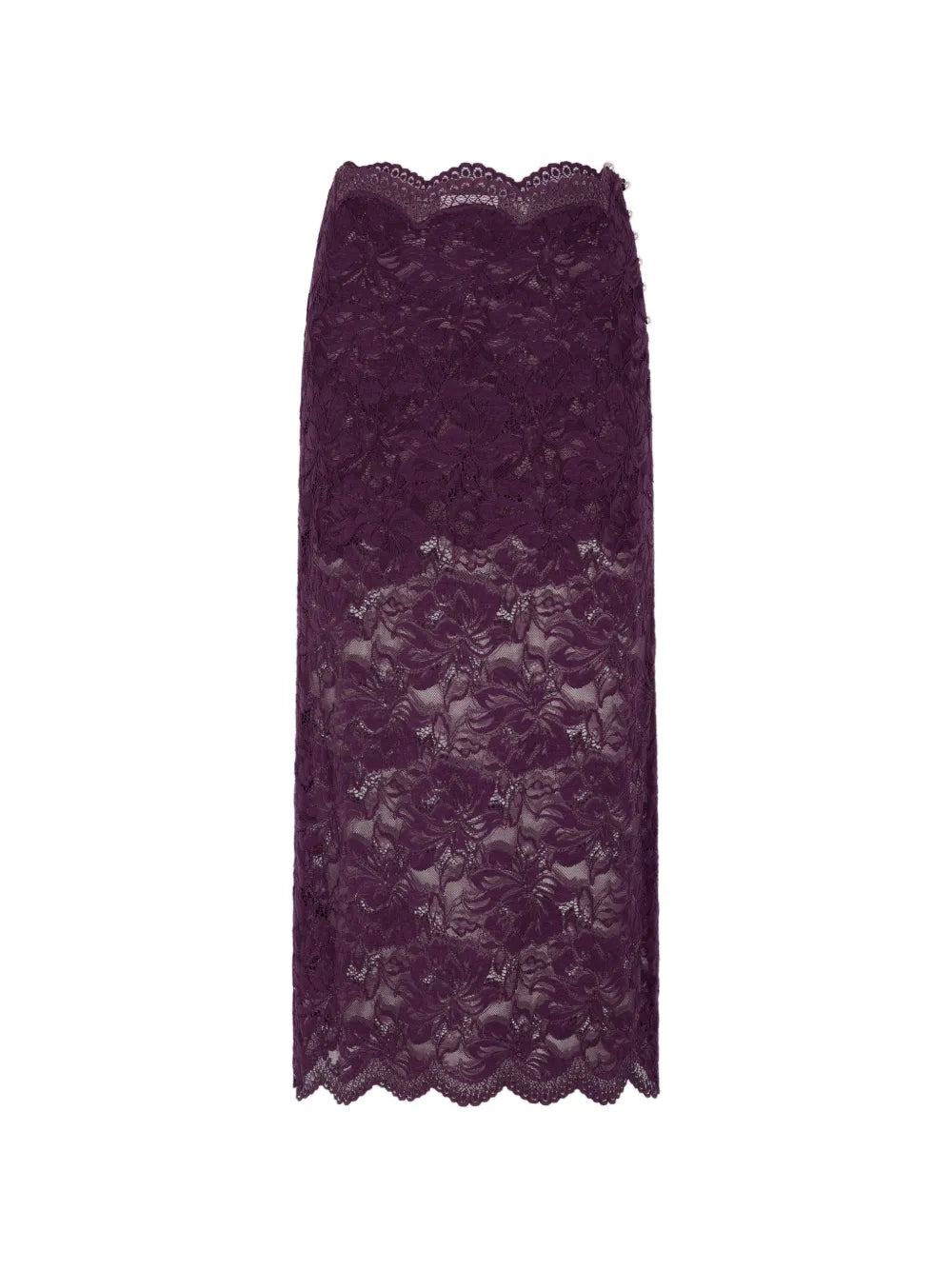 RABANNE GONNA PIZZO MAGENTA