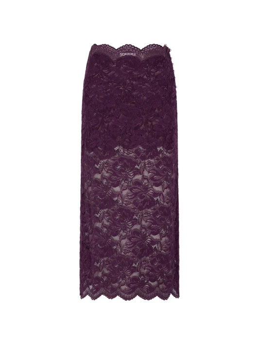RABANNE GONNA PIZZO MAGENTA