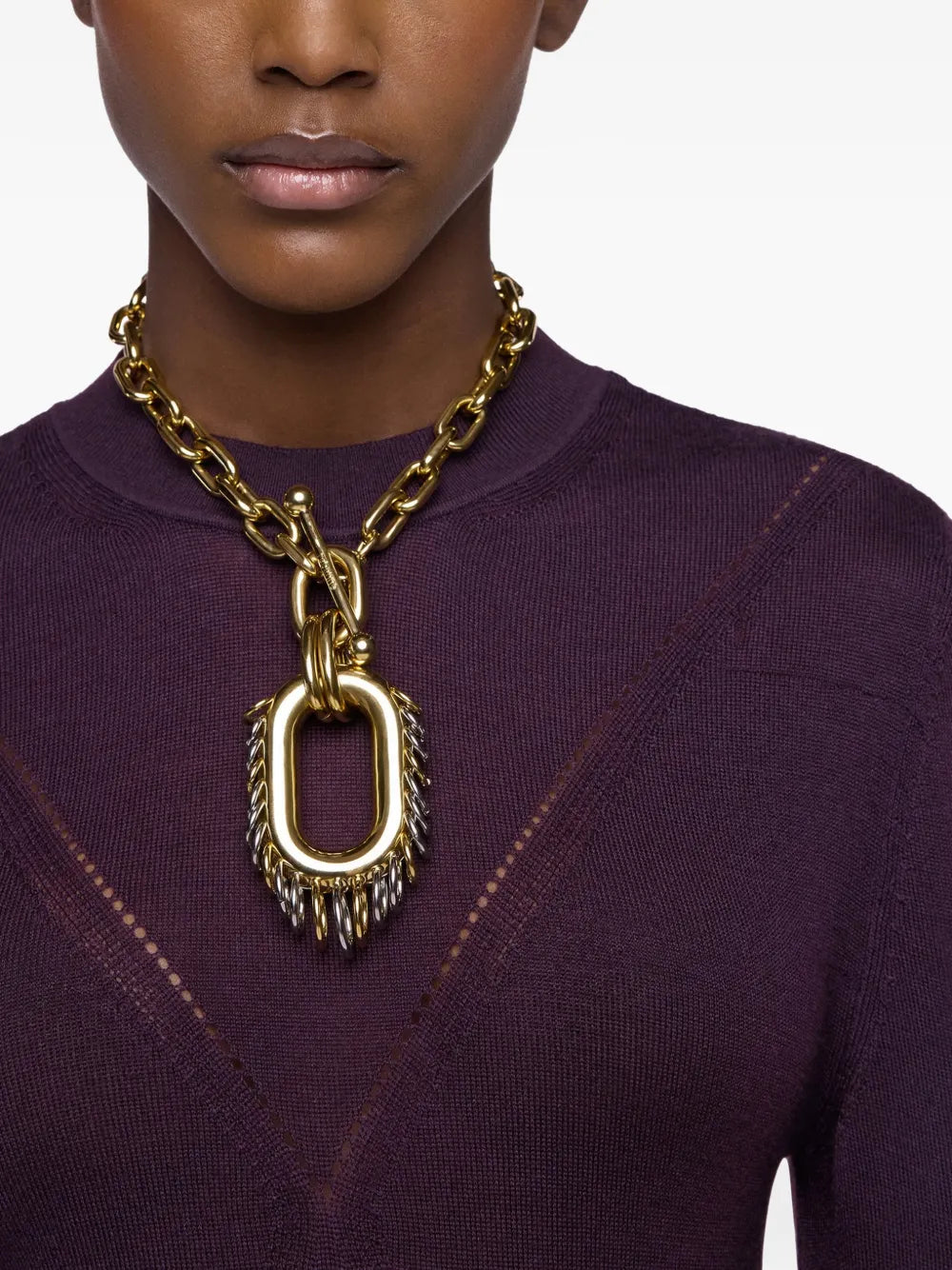 RABANNE COLLANA  ANELLI GOLD
