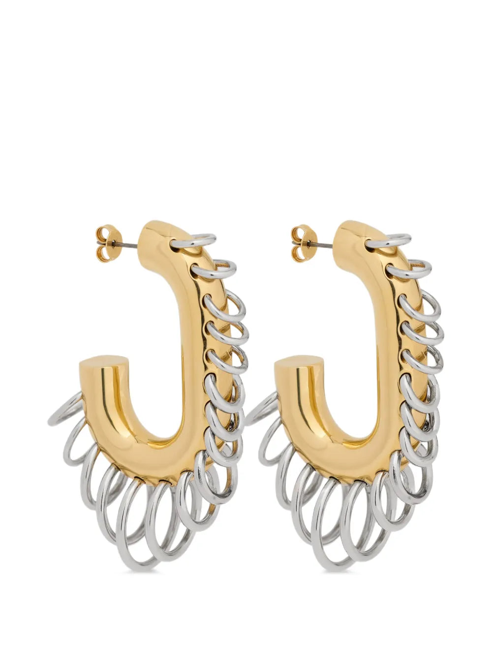RABANNE ORECCHINI PUNK XL LINK GOLD SILVER