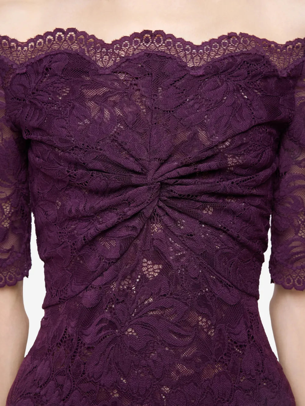 RABANNE ABITO LUNGO PIZZO MAGENTA