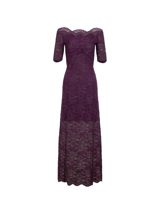 RABANNE ABITO LUNGO PIZZO MAGENTA
