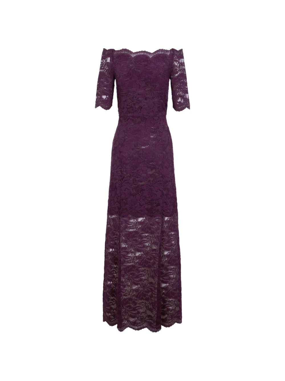 RABANNE ABITO LUNGO PIZZO MAGENTA