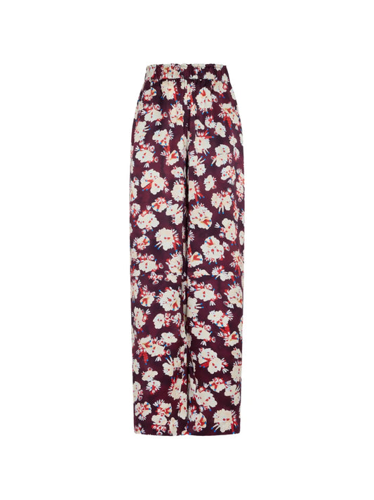RABANNE PANTALONE FLOREALE PURPLE