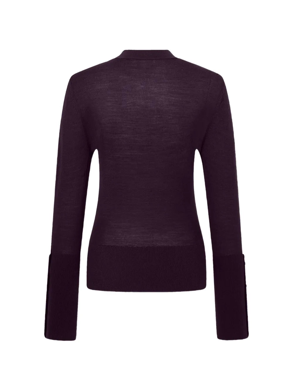 RABANNE MAGLIA GIROCOLLO AUBERGINE