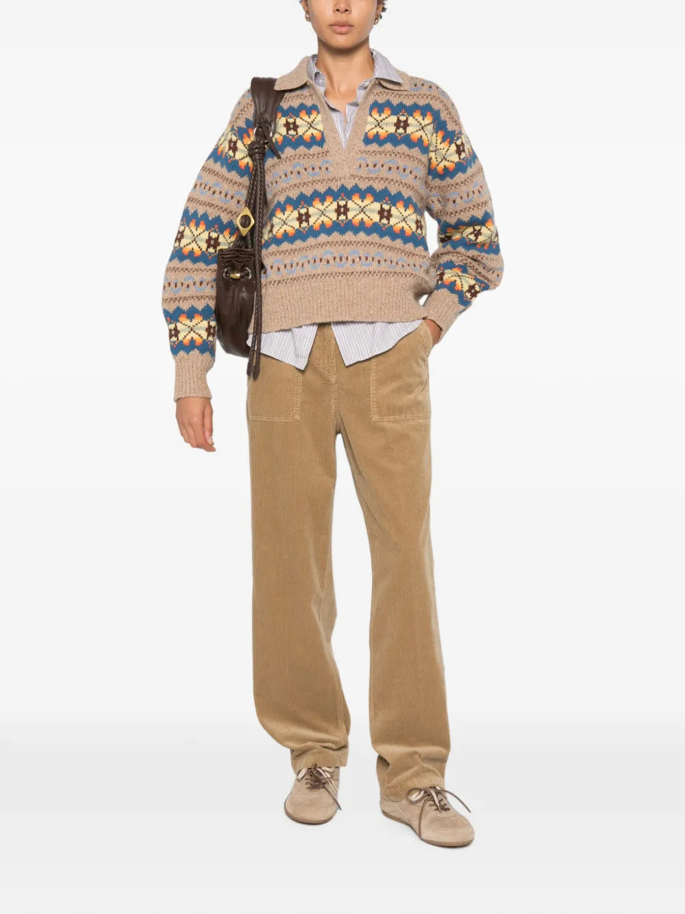 ASPESI PANTALONI VELLUTO BEIGE
