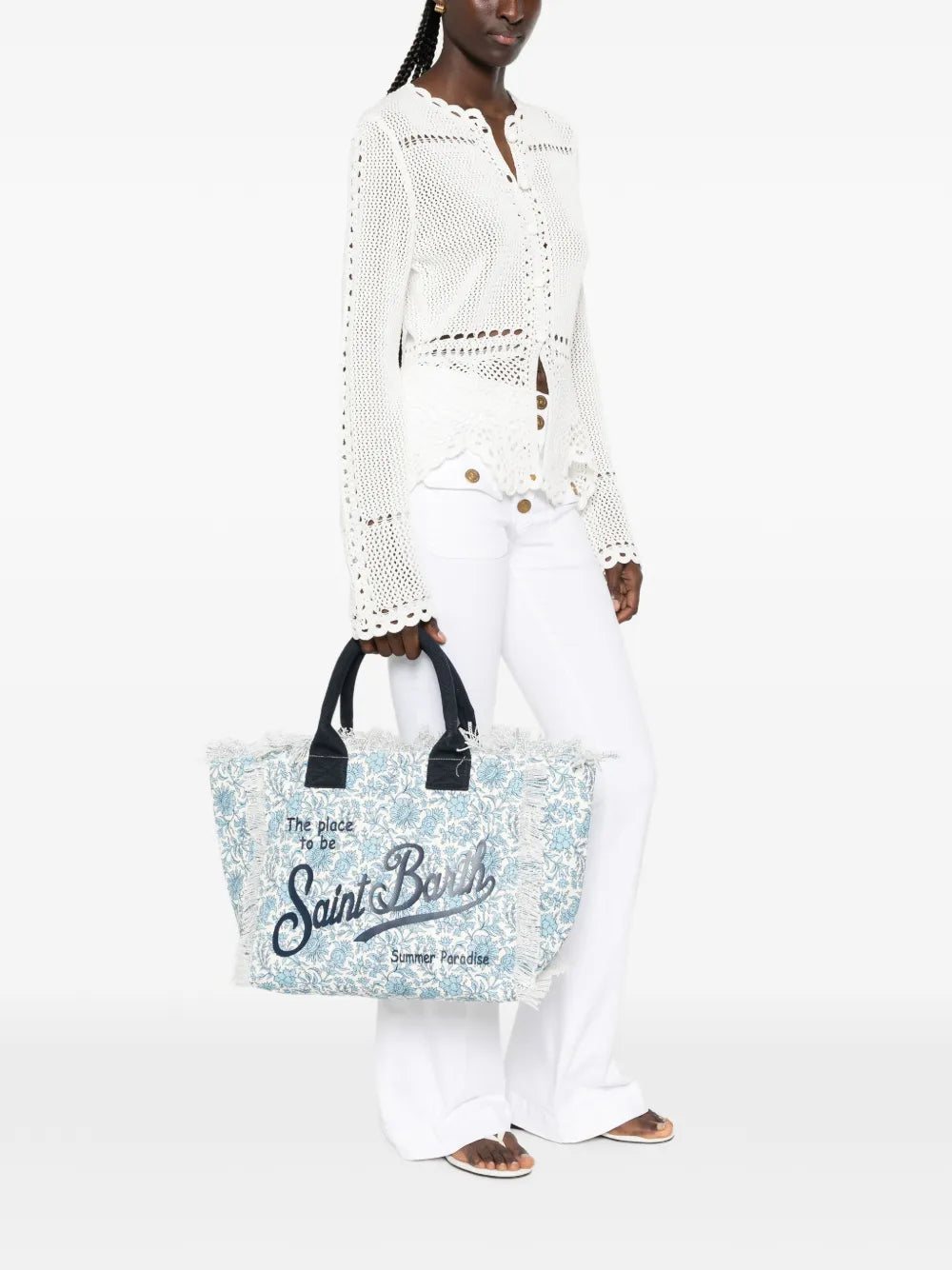 MC2 ST.BARTH BORSA VANITY LARGE BATIK AZZURRO
