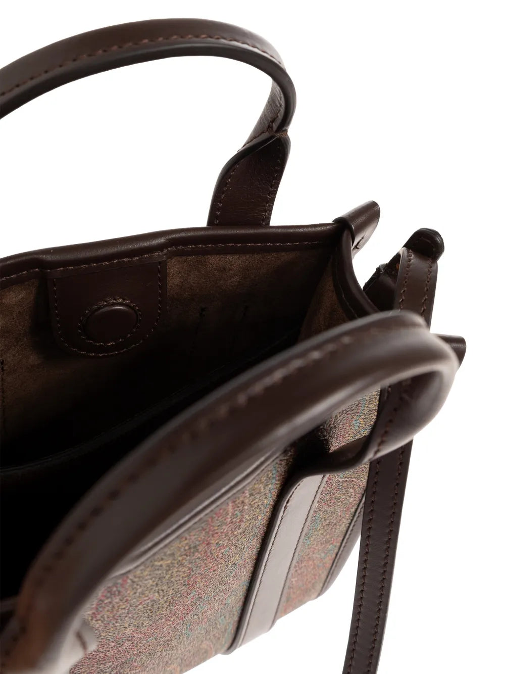ETRO BORSA TOTE SHOPPING XS PAISLEY BROWN