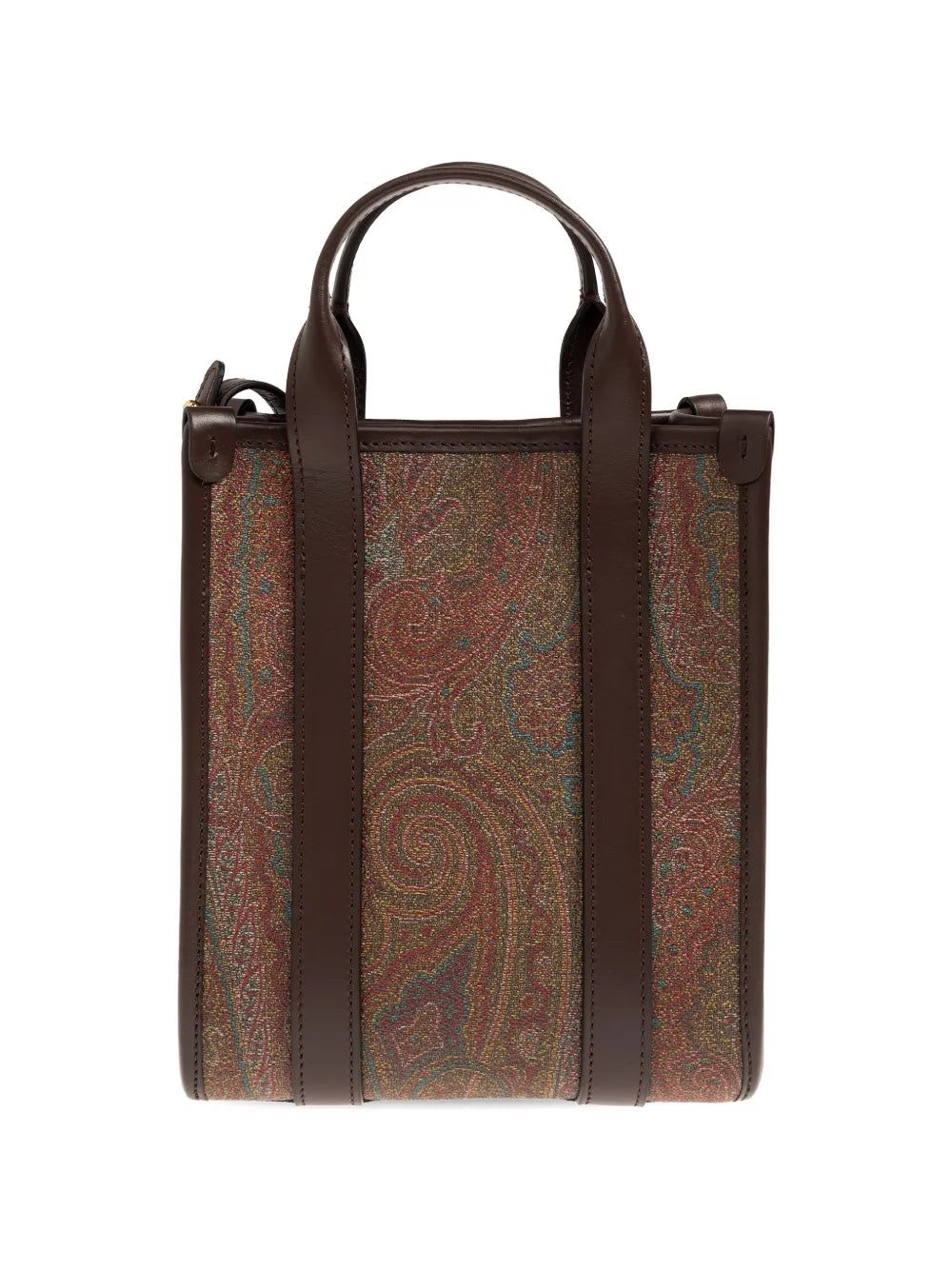 ETRO BORSA TOTE SHOPPING XS PAISLEY BROWN