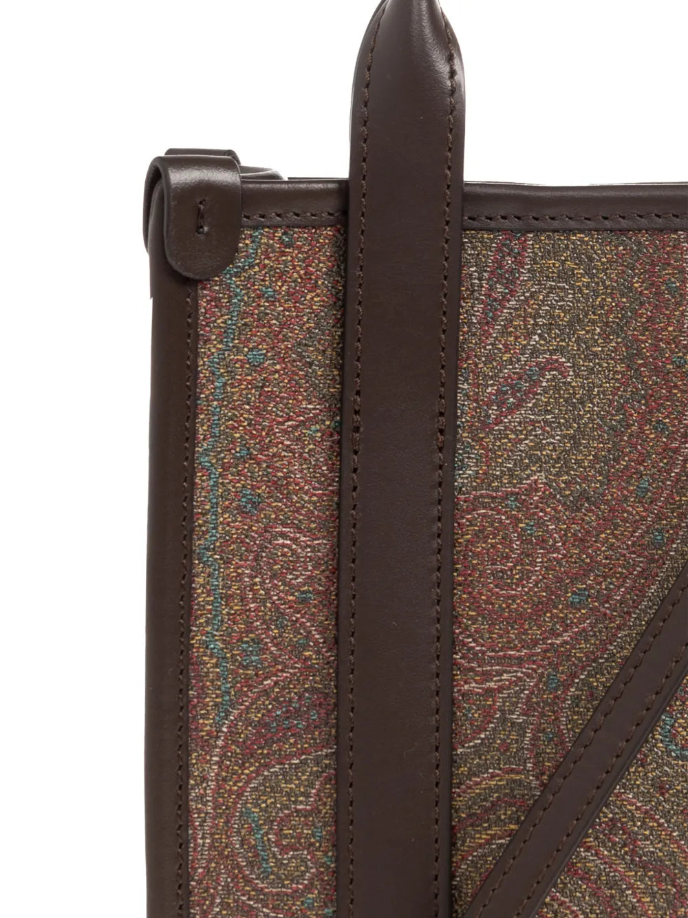ETRO BORSA TOTE SHOPPING XS PAISLEY BROWN