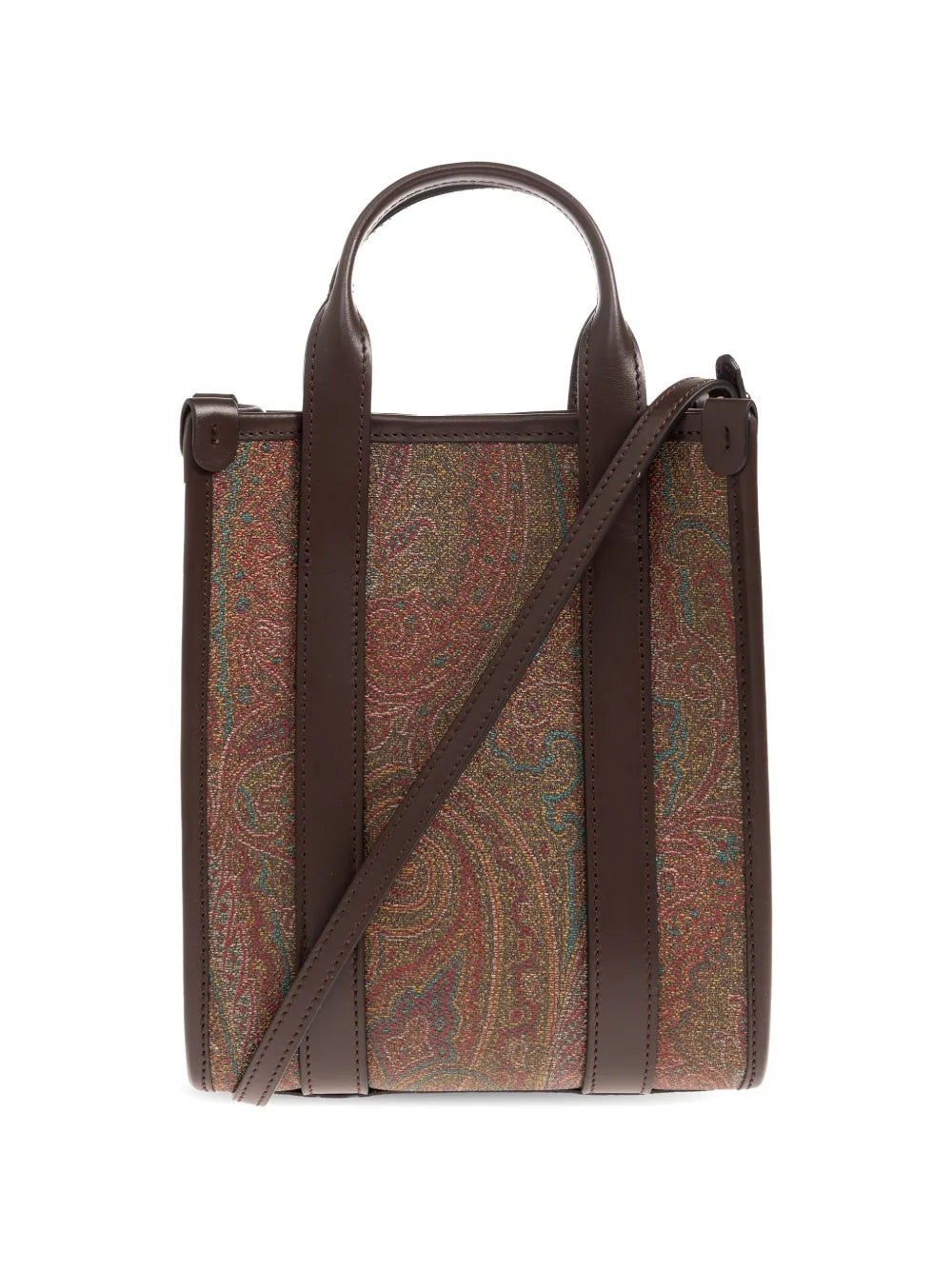 ETRO BORSA TOTE SHOPPING XS PAISLEY BROWN