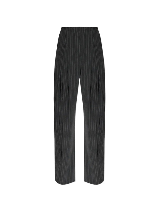 IRO PANTALONE KALIE GESSATO DARK GREY