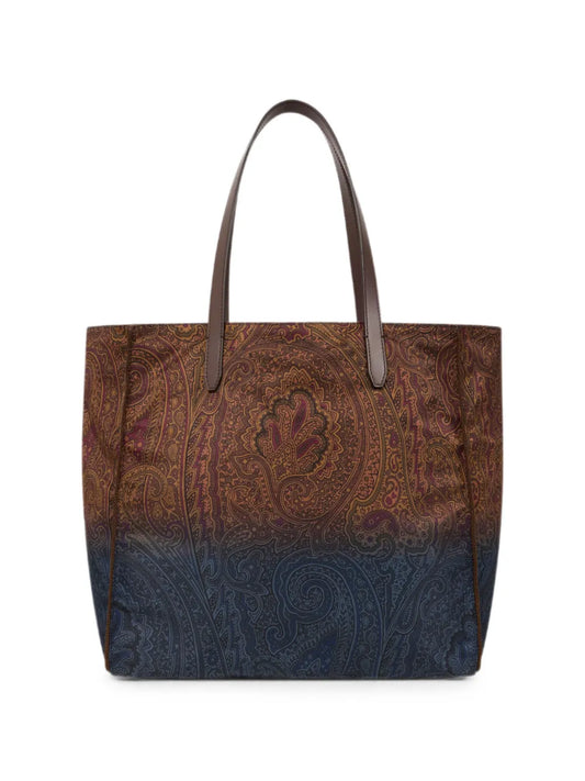 ETRO BORSA SHOPPING NYLON BROWN