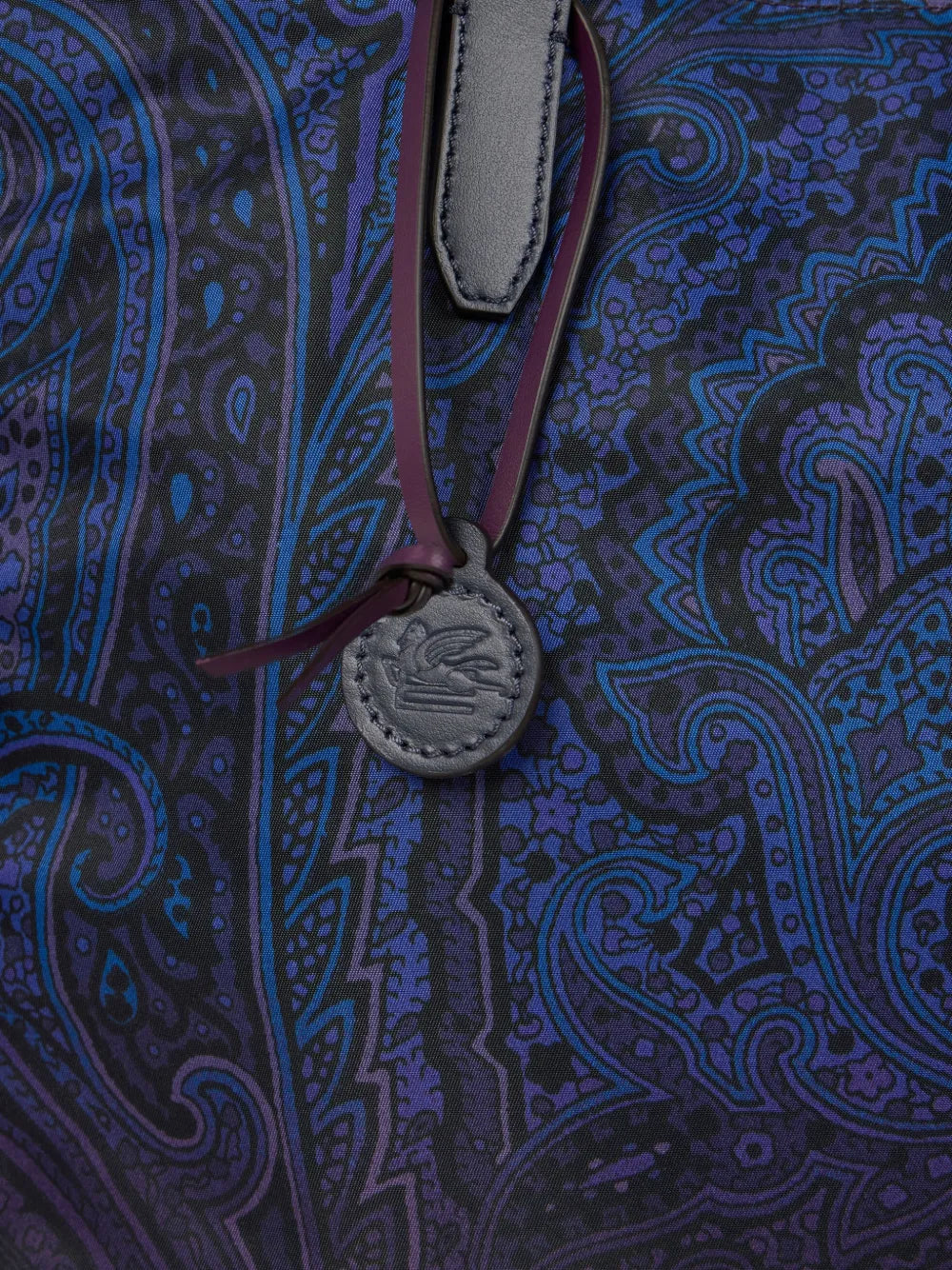 ETRO BORSA SHOPPING PAISLEY  BLU