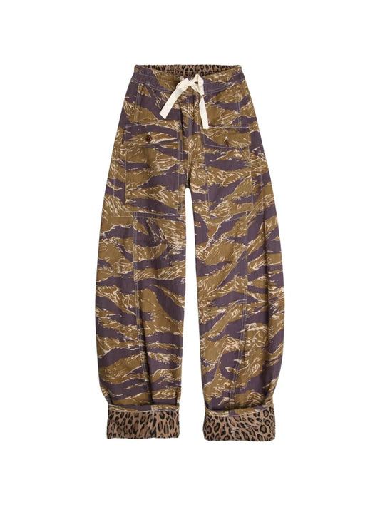 R13 PANTALONI REVERSIBILE UTILITY GREEN CAMO