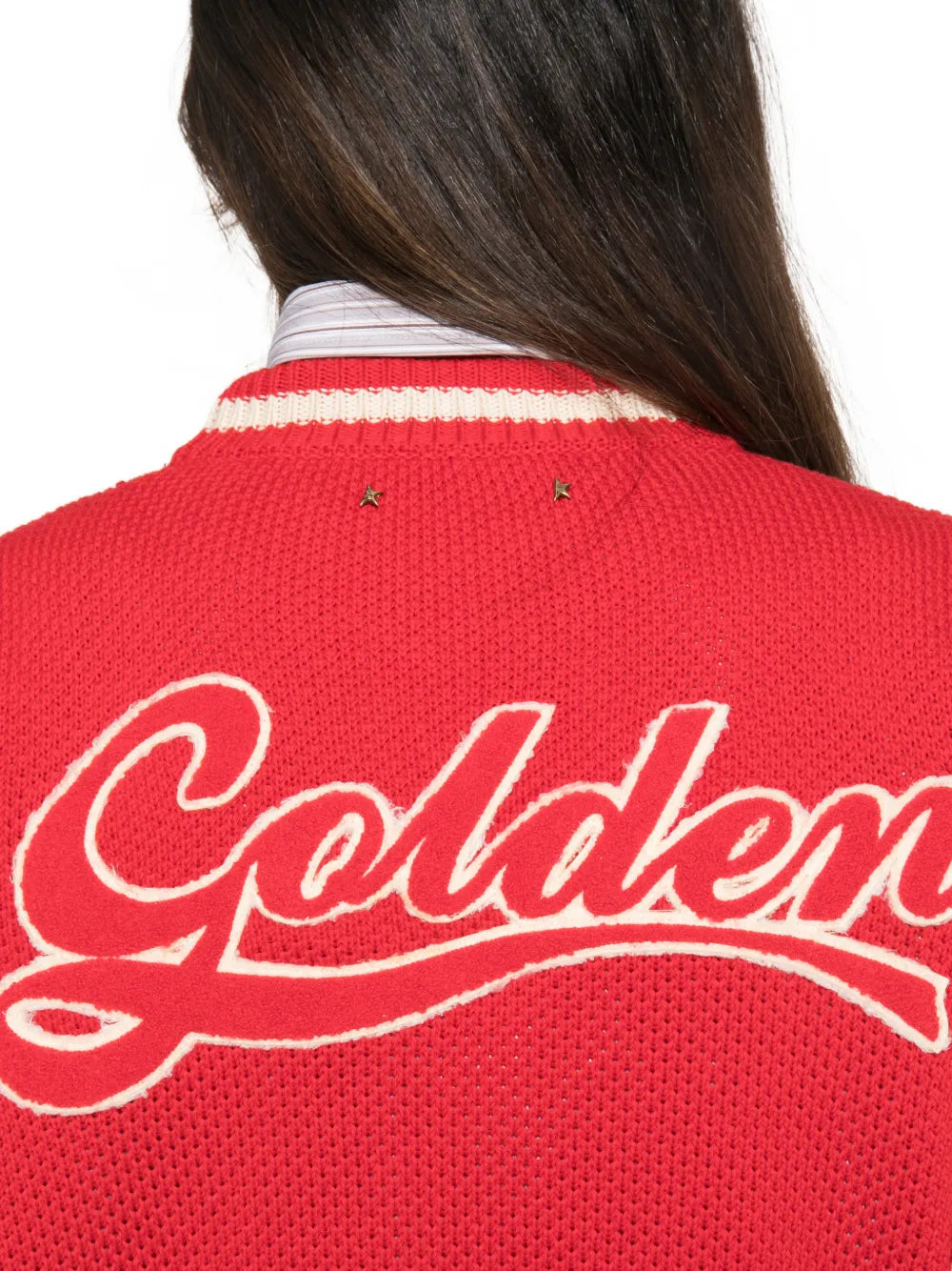 GOLDEN GOOSE MAGLIO LOGO RED