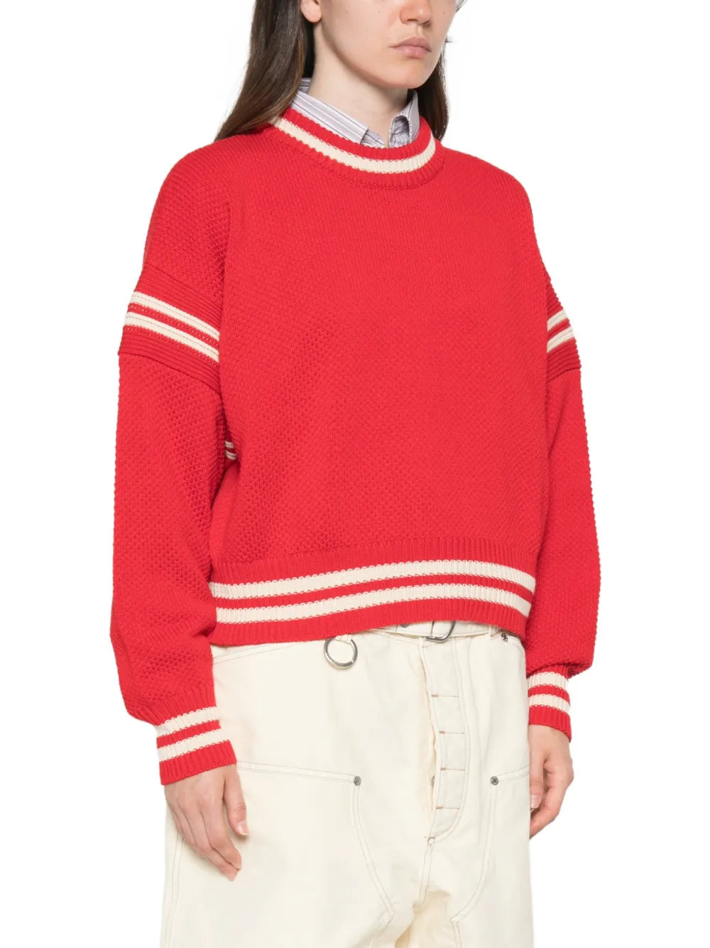GOLDEN GOOSE MAGLIO LOGO RED