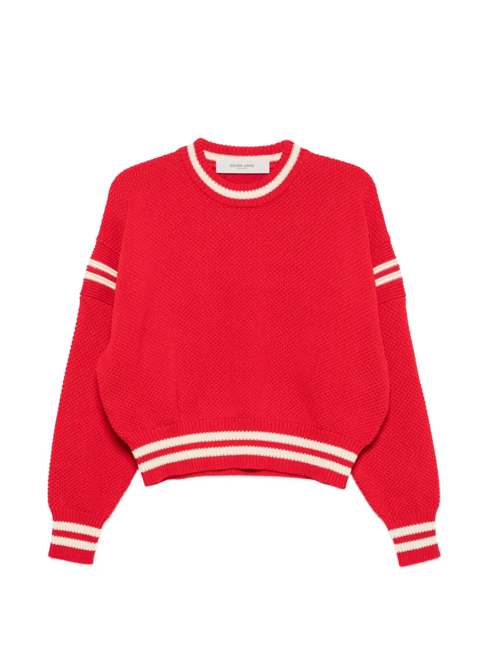 GOLDEN GOOSE MAGLIO LOGO RED